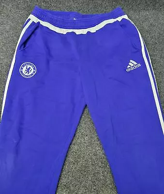Chelsea Soccer Pants Mens Large Blue White Futbol Training Joggers Tapered R6 • $22.49