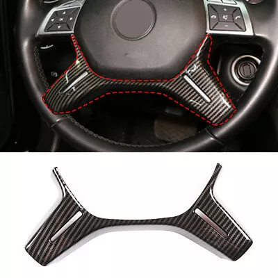 For Mercedes Benz ML W166 GL X166 2012-2015 Carbon Fiber Car Steering Wheel Trim • $25.68