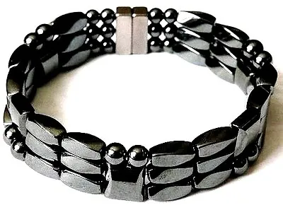 Men’s Women’s 100% Magnetic Hematite Bracelet Anklet 3 Row • $56.99