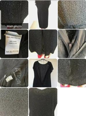£99 • Buy Ronald Joyce After Six Black Long55 Heavy Beadsize18 (BETTER FIT 16uk)cond9/10