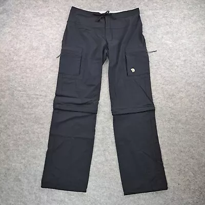 Mountain Hardwear Pants Womens Size 10 Black Convertible Nylon Stretch Outdoors • $39.98