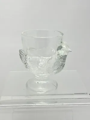 Vintage Clear Glass Chicken Hen Egg Cups Shot Glasses France • $10