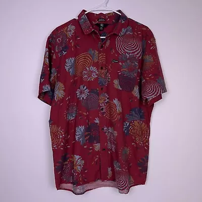 Volcom Men's Short Sleeve Button Up Shirt Modern Fit Collared Size XL • $15.99