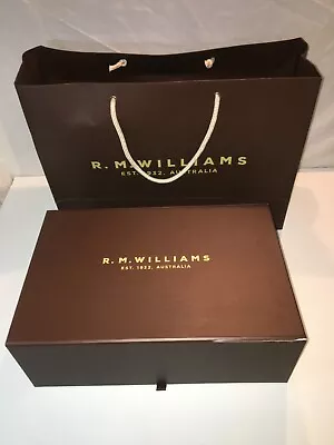 R.M.WILLIAMS Empty Boot Box + Tissues + Bag / Beautiful Look • £19.90