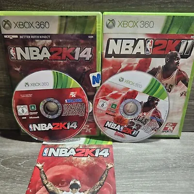 2x NBA Basketball Xbox 360 Game Tested Working 2k11 + 2k14 With Manual 2011 2014 • $17.50