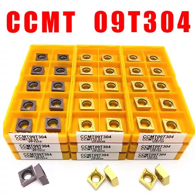 10pcs CCMT09T304 VP15TF/UE6020/US735 Metal Lathe Turning Carbide Insert Tips CNC • £9.99