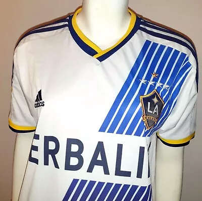 £99.99 • Buy Los Angeles Galaxy F.C 2014 Home Football Shirt 4 Silver 1 Gold Stars Gerrard 8 