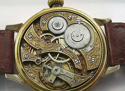 H. Moser Marriage Wristwatch Antique Mechanism Engraving • $450