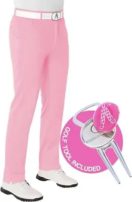 Royal And Awesome Men`s Golf Pants Pastel Pink Pants Waist 30 - 44 • $64.99