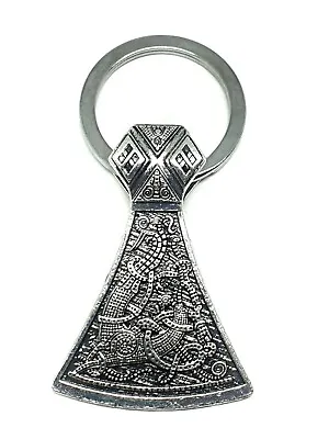 £4.95 • Buy Viking Axe Key Ring Gothic Mammen Ringerike Dragon Axe Quality Gift