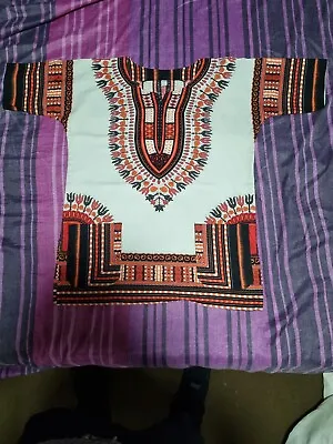 £9.99 • Buy Traditional Costume African Tribal Dashiki Print Vintage T-Shirt Unisex Size XL