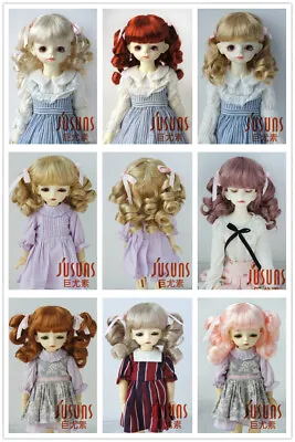 JD405 Cheap Curly BJD Synthetic Mohair Wig For YOSD MSD SD Doll Hair • $23.59
