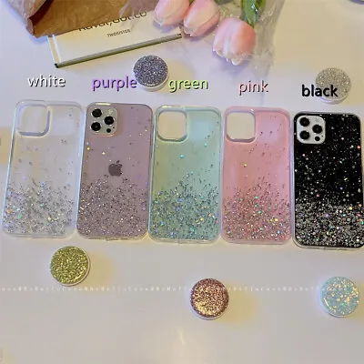 $10.88 • Buy Case For IPhone 12 11 Pro Max Gel Glitter Cover Slim Soft Clear Shockproof Case