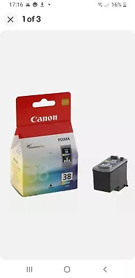 New Genuine Canon CL-38 Colour Ink Cartridge For Pixma MP220 MP140 (2146B001) • £15