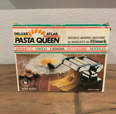 Vintage Deluxe ATLAS PASTA QUEEN Noodle Making Machine By MARCATO Made In ITALY • $39.98