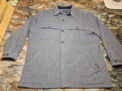 Vintage Woolrich Wool Mackinaw Cape Cruiser Jacket Gray Herringbone Full Zip 2XL • $129.99