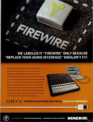 Onyx Analog Mixing Goes Digital Original  Print Ad • £9.16