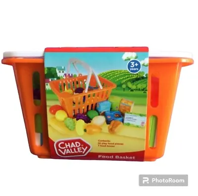 Chad Valley 29 Piece Play Food Basket Set. Age Suitability 3 Years & Over • £9.99