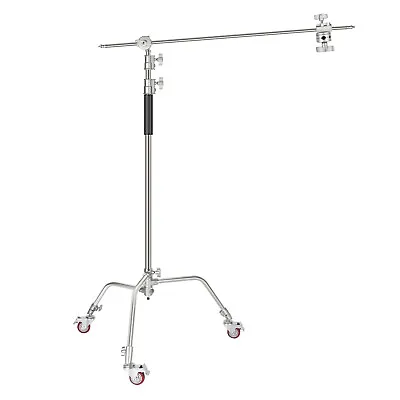 Neewer Metal C Stand Light Stand 10.8ft Adjustable Reflector Stand With Wheels • £185.99