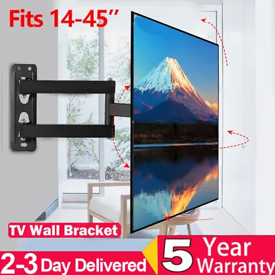 TV Wall Bracket 18 22 26 32 37 40 42 45  Inches Tilt Swivel Universal Corner UK • £9.90