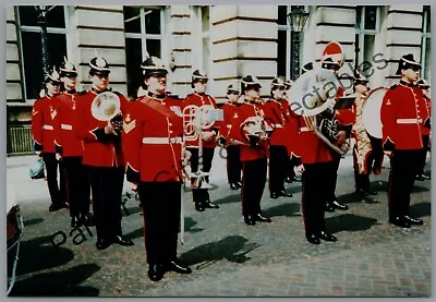 Military Photograph Queens Lancashire Regiment Band With Instruments On Parade • £3.50