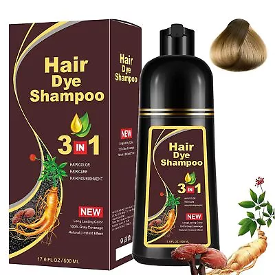 Shampoo 500ml Hair Dye Hair Dye Instant Fast Permanent Natural Coconut DYE Color • $19.99