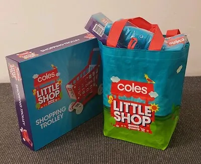 🔶️coles Little Shop 2 Full Set Trolley Register Truck Case Basket T-shirt Bag • $330