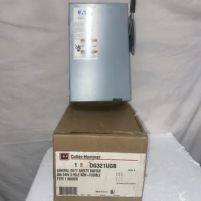 30 Amp 3 Phase Non-Fused Disconnect Switch - Eaton Cutler Hammer DG321UGB - NEW • $72
