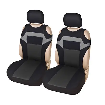 2Pcs T-shirt Design Car Front Seat Cover Washable Breathable Polyester Universal • £19.32