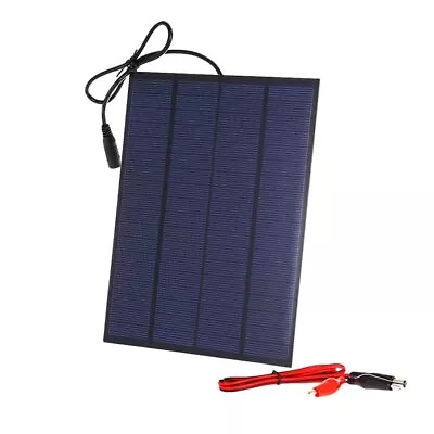 $22.99 • Buy 12V 5.5W Flexible Solar Panel With Battery Clips For Car Boats Battery Charger