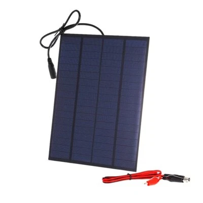 $22.99 • Buy 12V 5.5W Flexible Solar Panel With Battery Clips For Car Boats Battery Charger