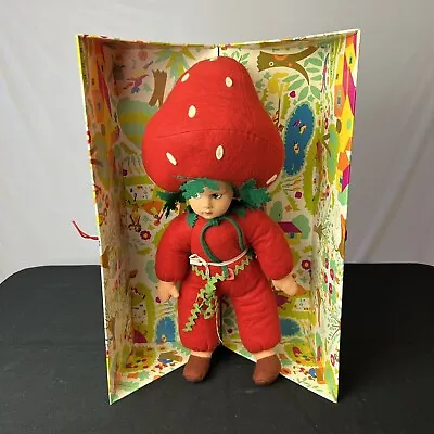 Vintage LENCI ITALY FRAGOLA STRAWBERRY FELT DOLL 15” NEW IN BOX • $205.16