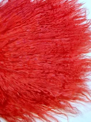 OOAK Tibetan Lamb Mohair For Doll Hair Wigs Or Reroot 6-3/4 X 5  Red Cherry • $18.29