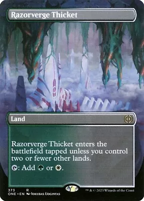 Razorverge Thicket: BORDERLESS Magic The Gathering Phyrexia All Will Be One Rare • $1.99