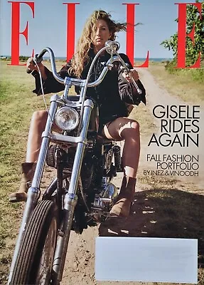 GISELE BUNDCHEN October 2022 ELLE Magazine VIVIENNE ROHNER / RIANNE VAN ROMPAEY • $5.60