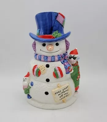 Vintage Hallmark J Wagner Shoebox Maxine Dog Christmas Snowman Cookie Jar 12  • $54.99