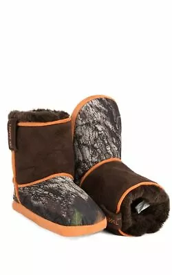 DBL Barrel Unisex Infant Mossy Oak Camouflage Fur Lined Slip-on Bootie Slipper • $19.99