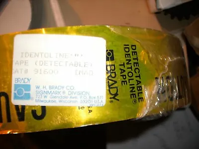 Brady 91600 Caution Buried Gas Line Detectable Underground Tape 2' X 1000   • $119.88