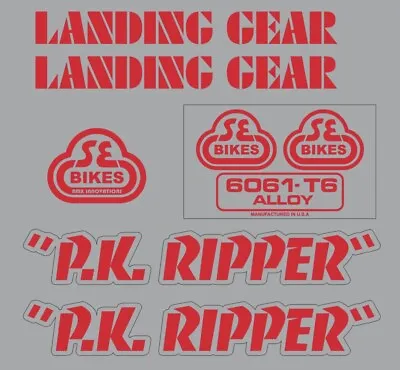 £15 • Buy SE Racing PK Ripper Decal Set Red - Old School BMX