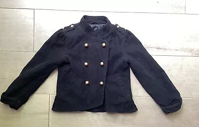 Gap Girls Black Military Style Jacket Lined Cords 5 Toddler • $29