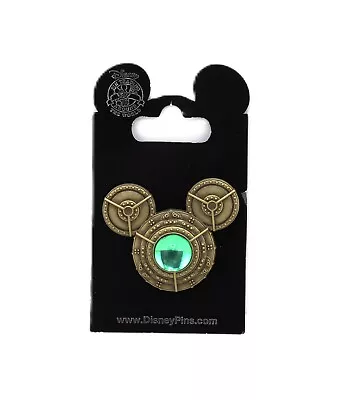 Disney Parks Mickey Icon Steampunk Green Jeweled Pin NEW • $18.95