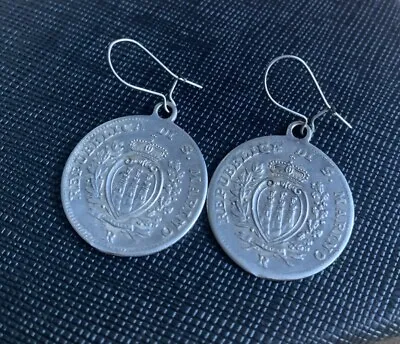 Rare 1923 Repubblica St Marino Coin Earrings / • £16.99