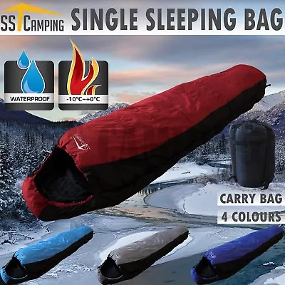 -10°C Mummy Outdoor Camping Sleeping Bag Thermal Winter Hiking Tent 220 By 80 Cm • $47.99