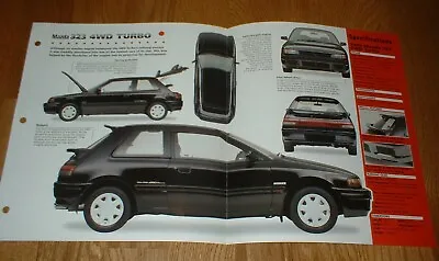 ★★1990 Mazda 323 4wd Turbo Original Imp Brochure 85 86 87 88 89 90 91 92 93 94★★ • $11.69