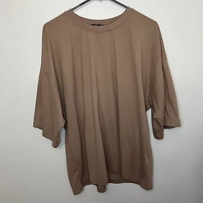 Missguided Pink Maternity Size 14 T Shirt Oversized Taupe Light 3/4 Sleeve NWOT • $12.95