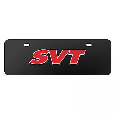 $45.99 • Buy Ford SVT 3D Logo On Black 12 X4  Half-Size Stainless Steel License Plate