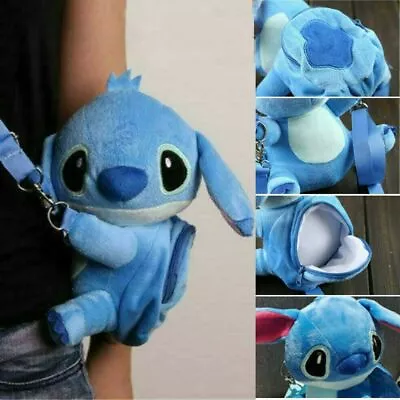 Lilo Stitch Crossbody Bag Plush Hand Messenger Toy Purse Phone Bag GiftUK STOCK • £7.55