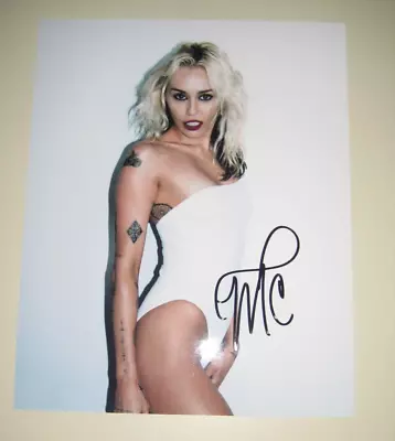 Signed Miley Cyrus 8x10 Photo Autograph Color With COA • $65