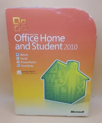 Microsoft Office 2010 Home And Student Family Pack Licensed For 3PCs RETAIL BOX • $60