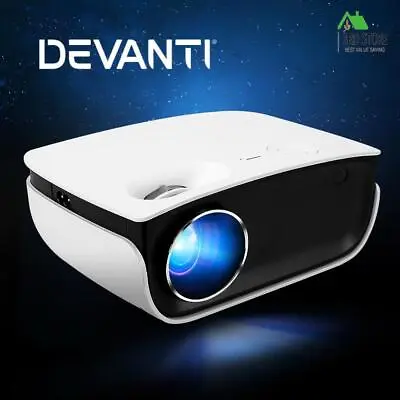 $111.60 • Buy Devanti Mini Video Projector Portable WiFi Bluetoth Home Theater VGA USB 1080P